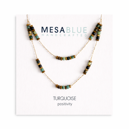 Sq. Gemstone Necklace
