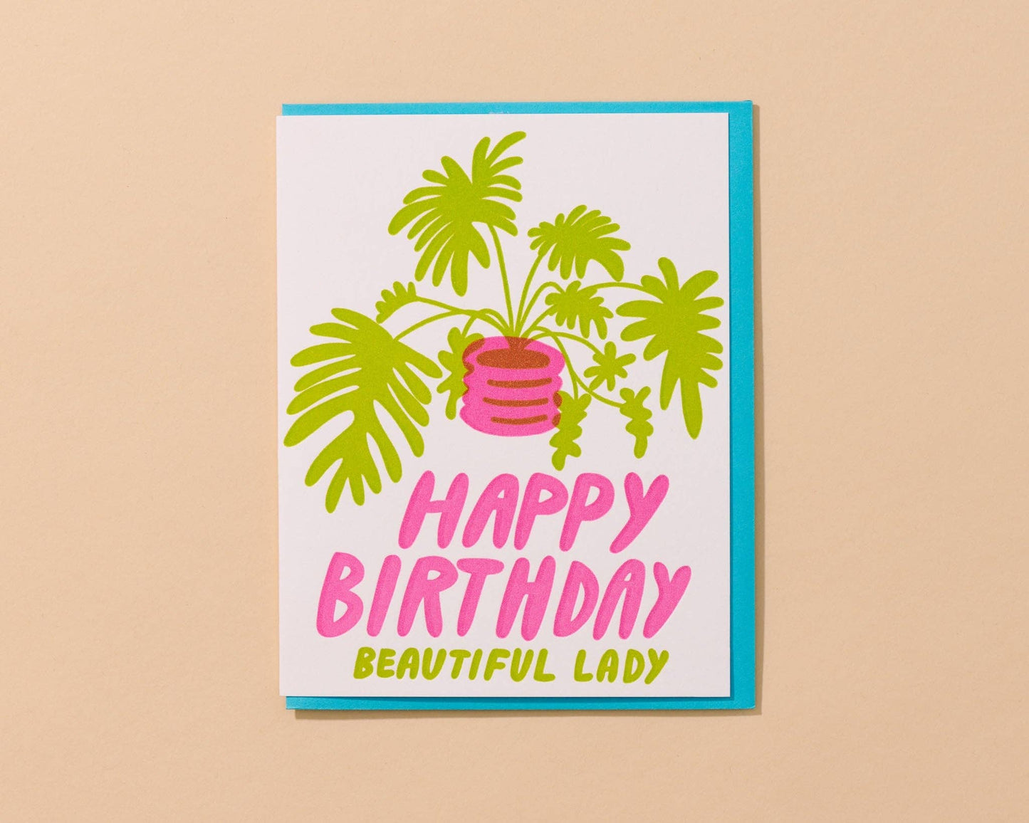 Letterpress Plant Birthday Card