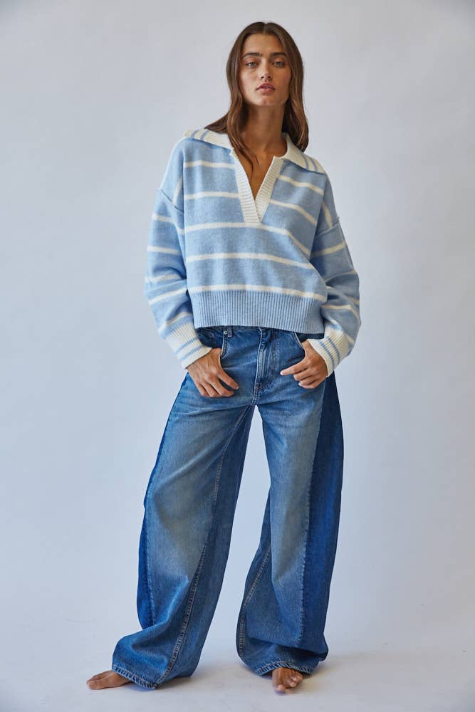 Taylor Contrast Collar Sweater