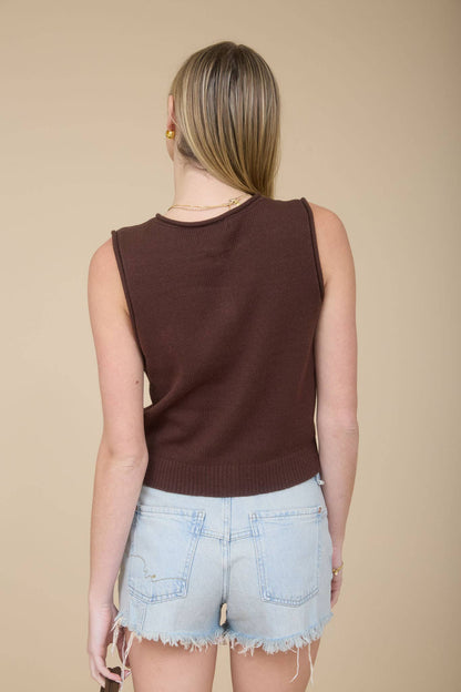 Raw Edge Coastal Cardi Vest