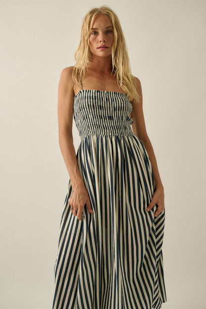 Harbor Stripe Midi Dress