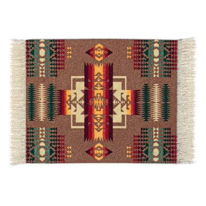 4 Pc CoasterRug® Set Pendleton® Chief Joseph Khaki (PRC-C)