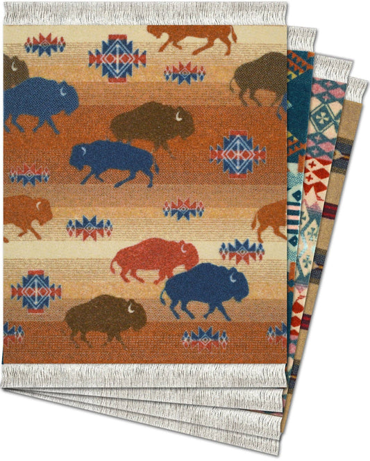 4 Pc CoasterRug Set Pendleton Assortment #1