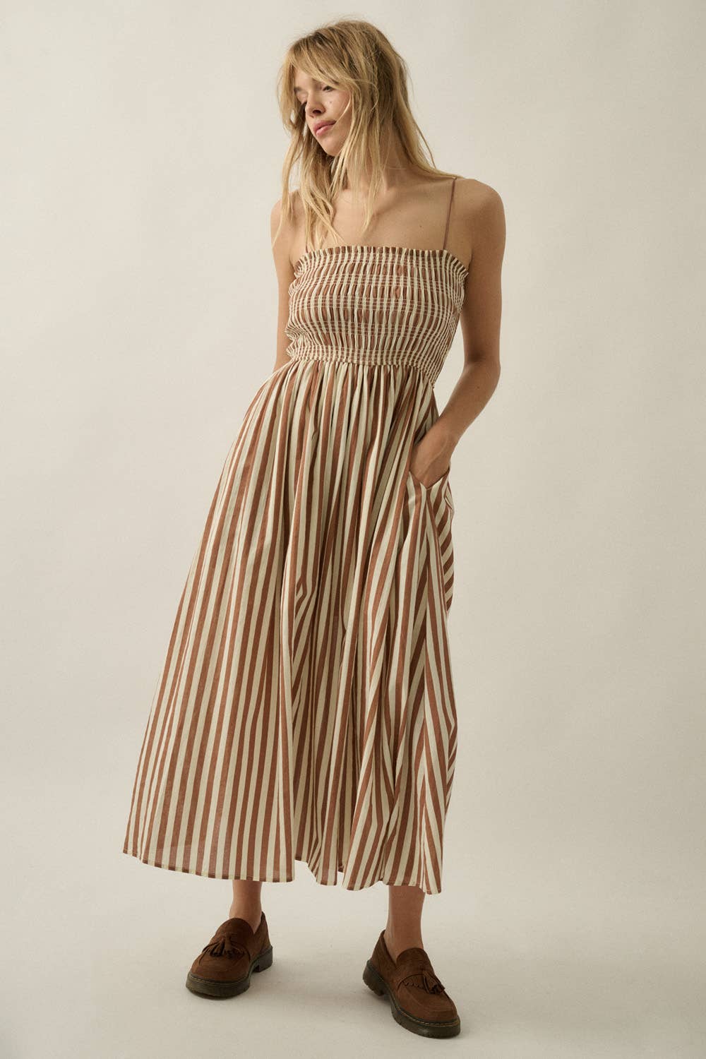 Harbor Stripe Midi Dress