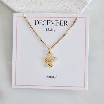 Birth Flower Necklaces - Waterproof