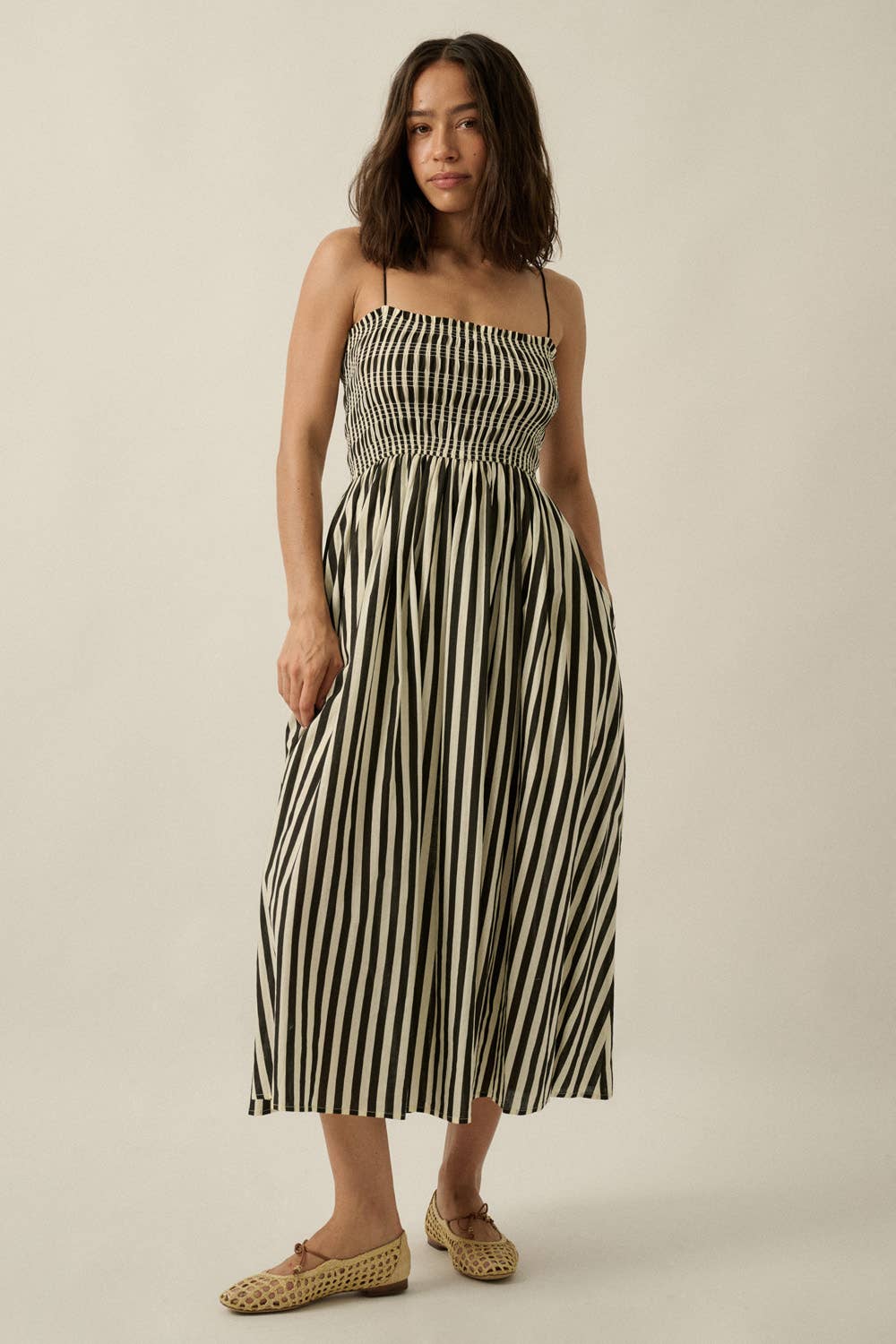 Harbor Stripe Midi Dress