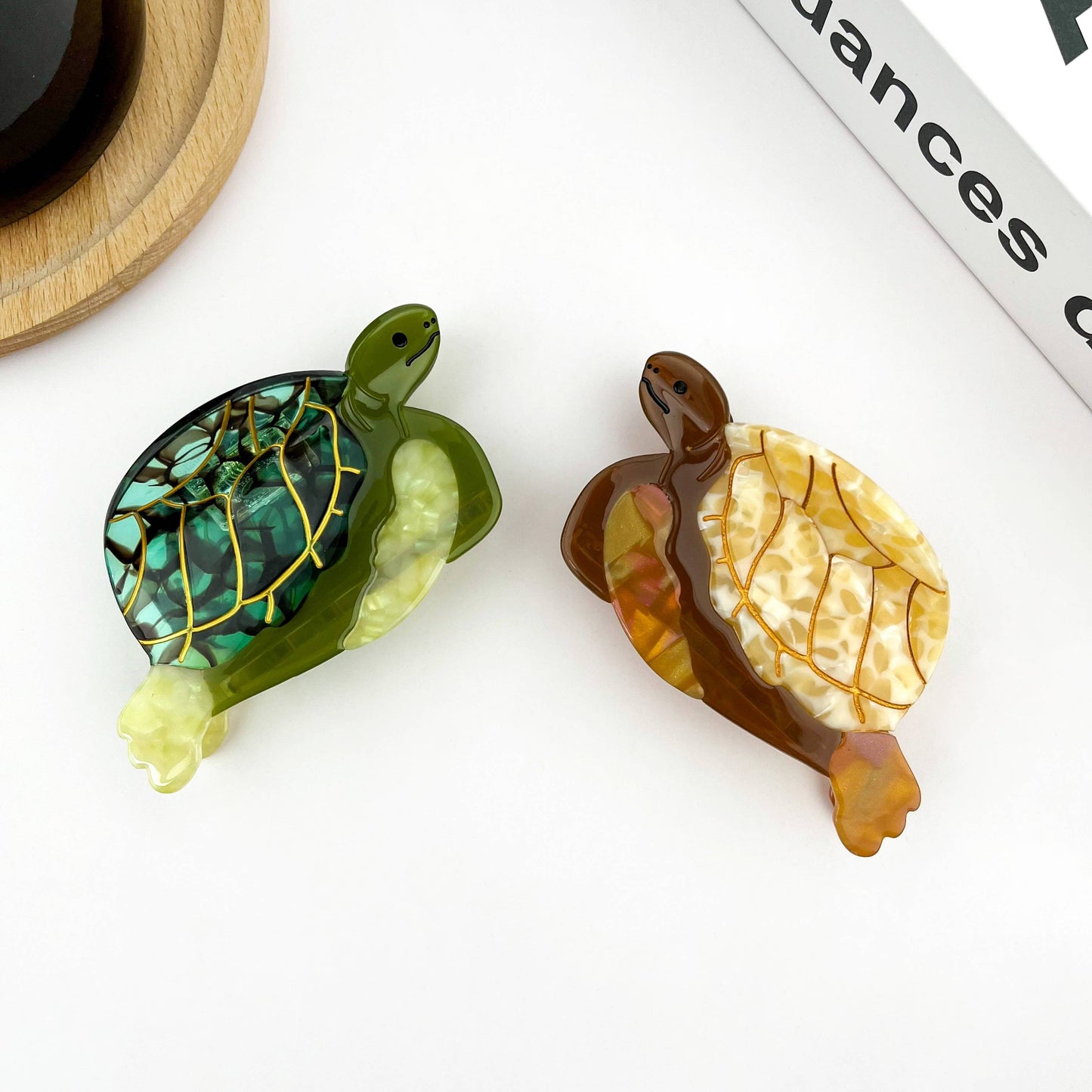 Green Turtle Hair Clip
