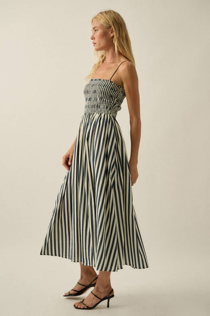 Harbor Stripe Midi Dress