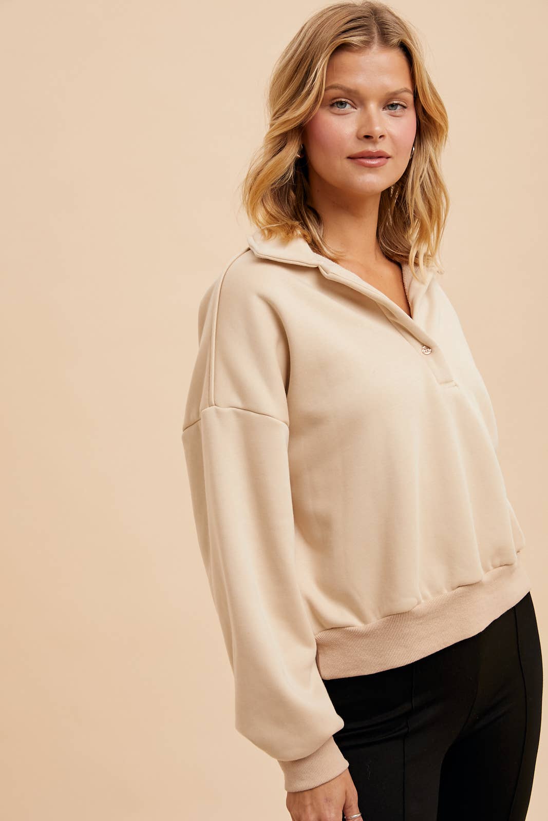 Cropped Polo Pullover