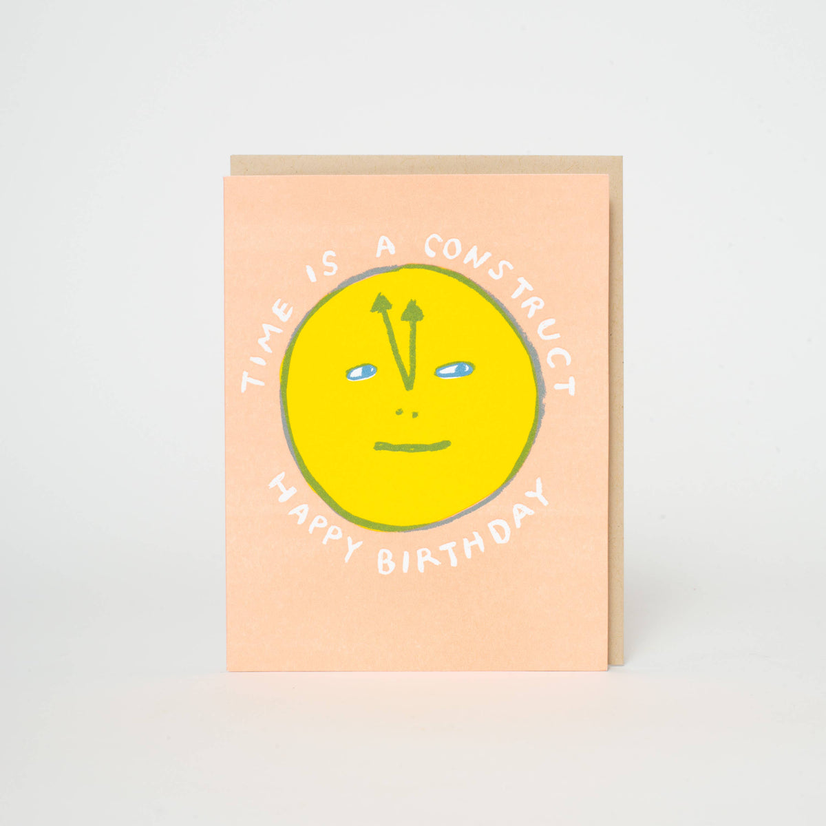 Punny Birthday Time is Fake Letterpress Greeting Card by Egg Press