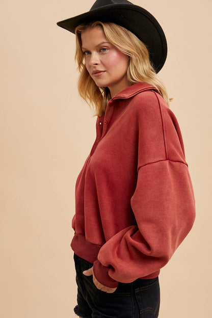 Cropped Polo Pullover