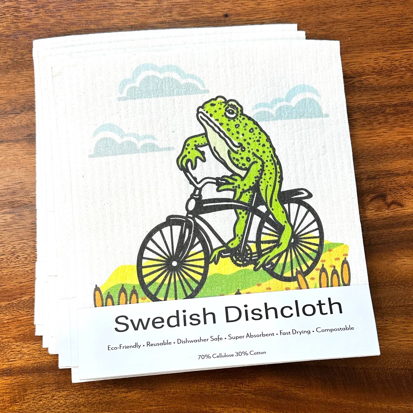 Cute Frog Swedish Dishcloth