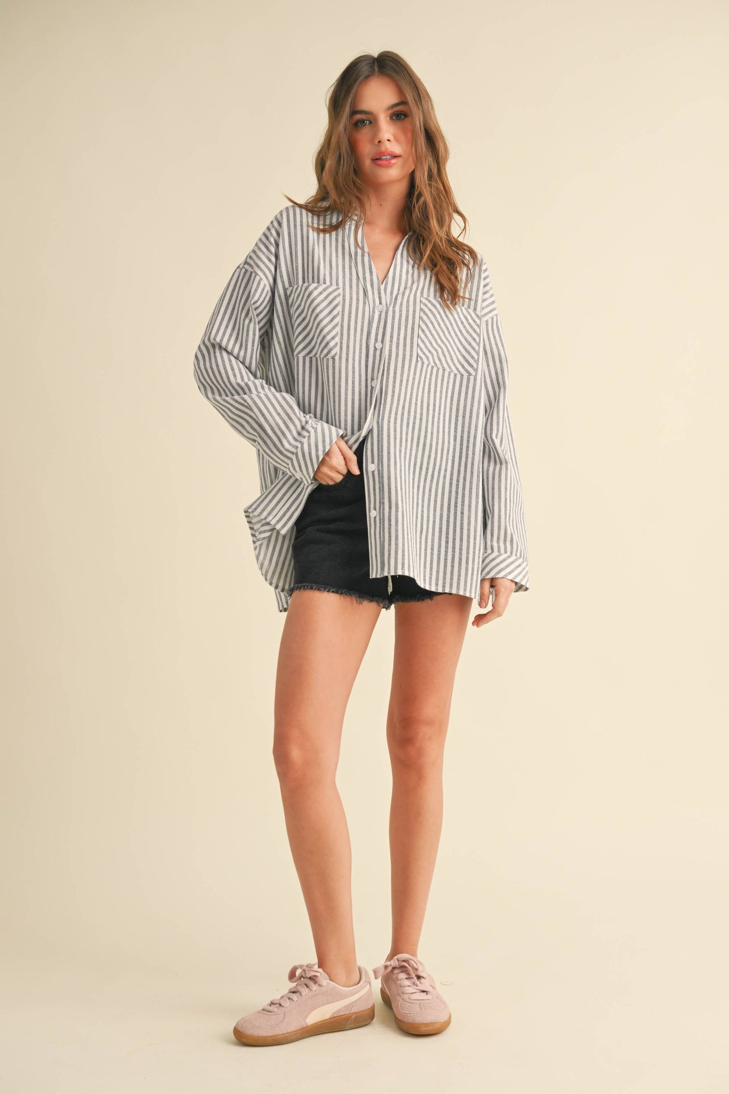 Laid-Back Luxe Stripe Shirt
