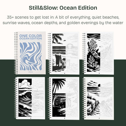 One Color Coloring Book - Ocean Edition