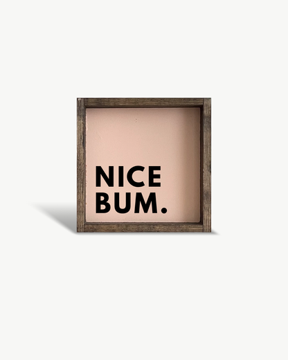 Nice Bum Framed Bathroom Print – Funny Bathroom Wall Art