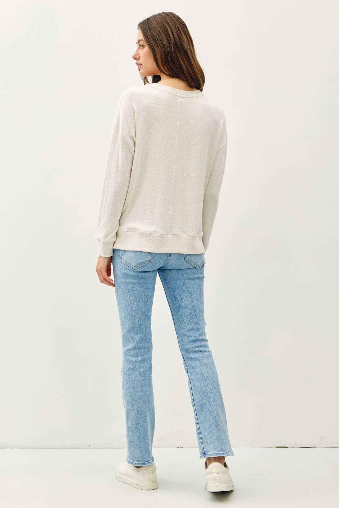 Super Soft Hacci Brushed Knit Top