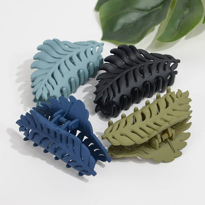 Matte Leaf Hair Claw Clip