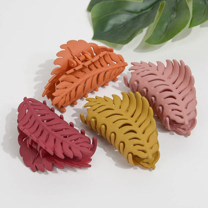 Matte Leaf Hair Claw Clip