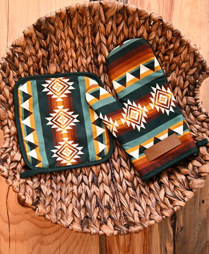 B.Yellowtail Kitchen Towel, Oven Mitt & Pot Holder Set