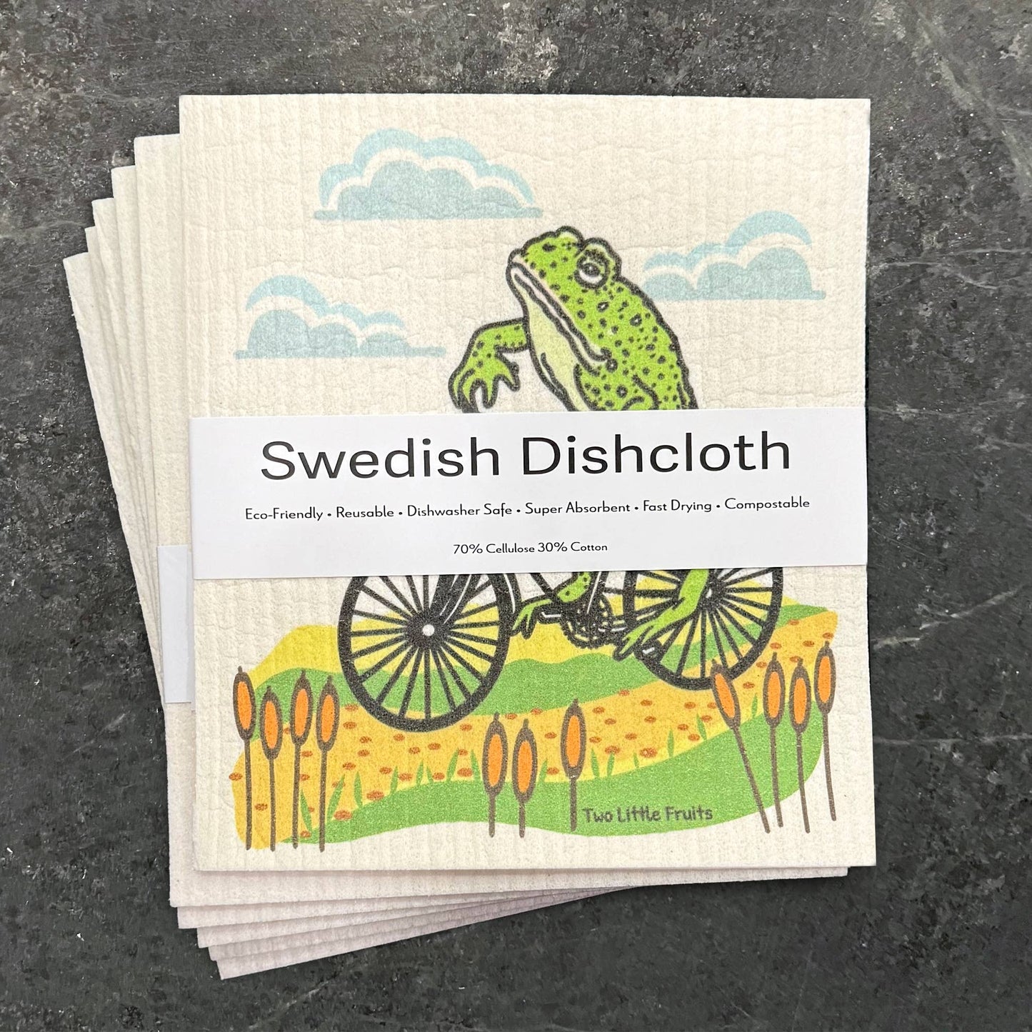 Cute Frog Swedish Dishcloth