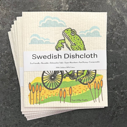 Cute Frog Swedish Dishcloth