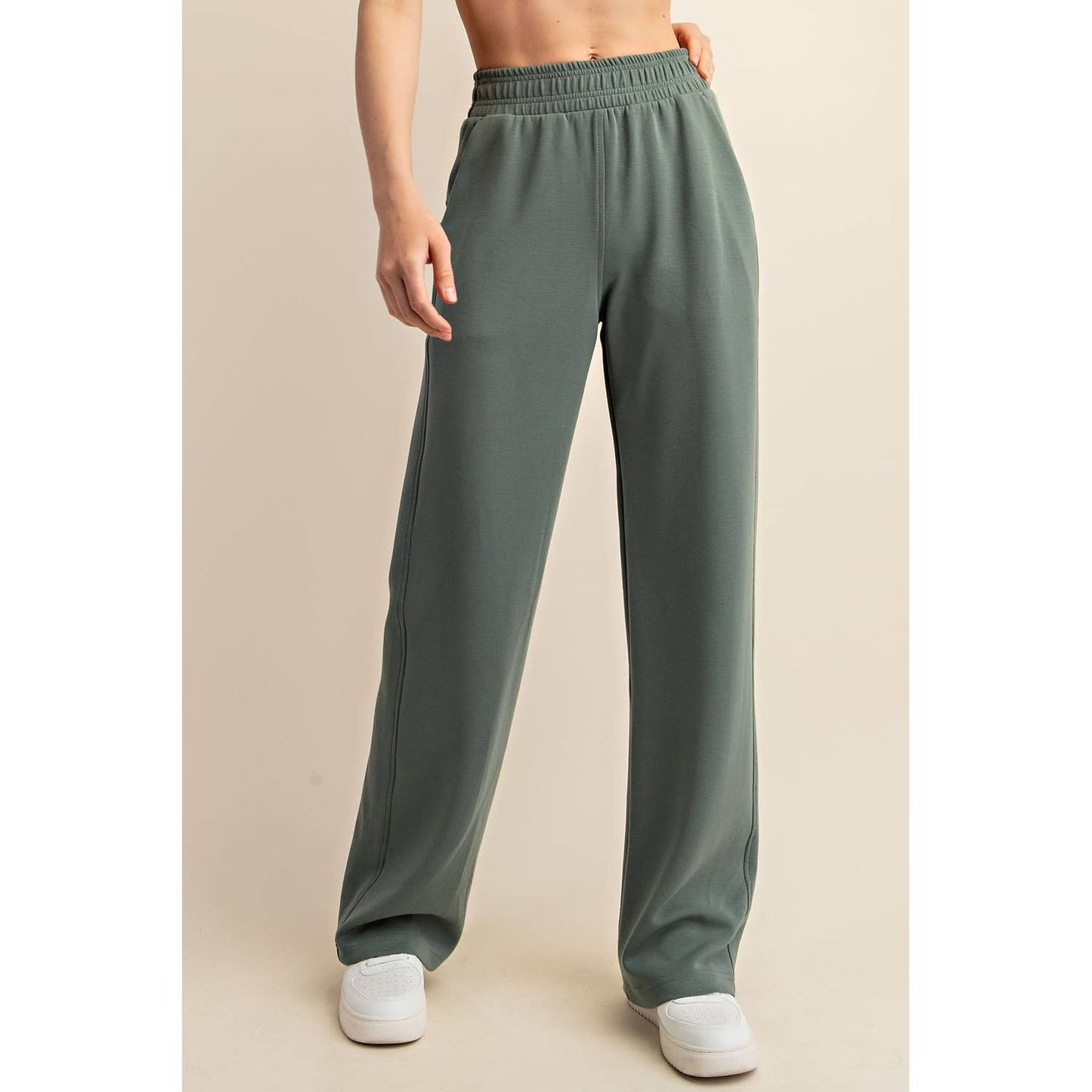 MODAL POLY SPAN SCUBA STRAIGHT PANT