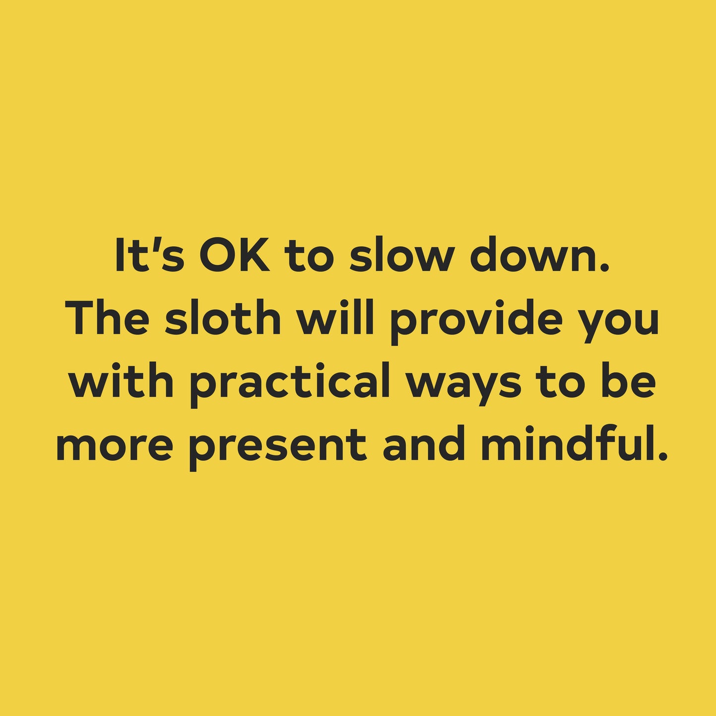 A Sloth's Guide to Mindfulness