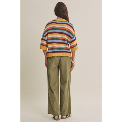 Golden Hour Stripe Cardigan