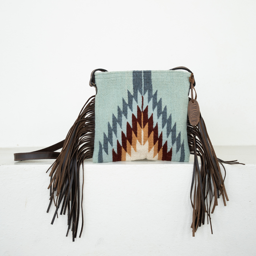 Rebel Wool Fringe Crossbody–Handwoven Oaxaca