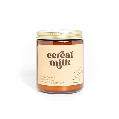 Cereal Milk 8 oz coconut wax amber jar candle