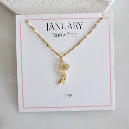Birth Flower Necklaces - Waterproof