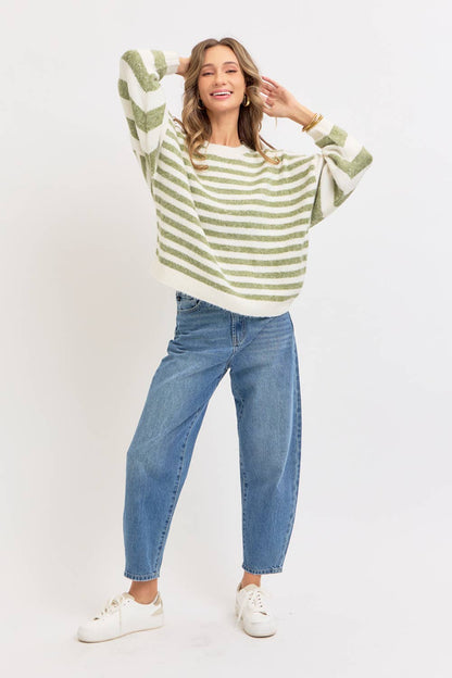 The Coziest Striped Sweater