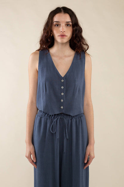 Cove Linen Vest