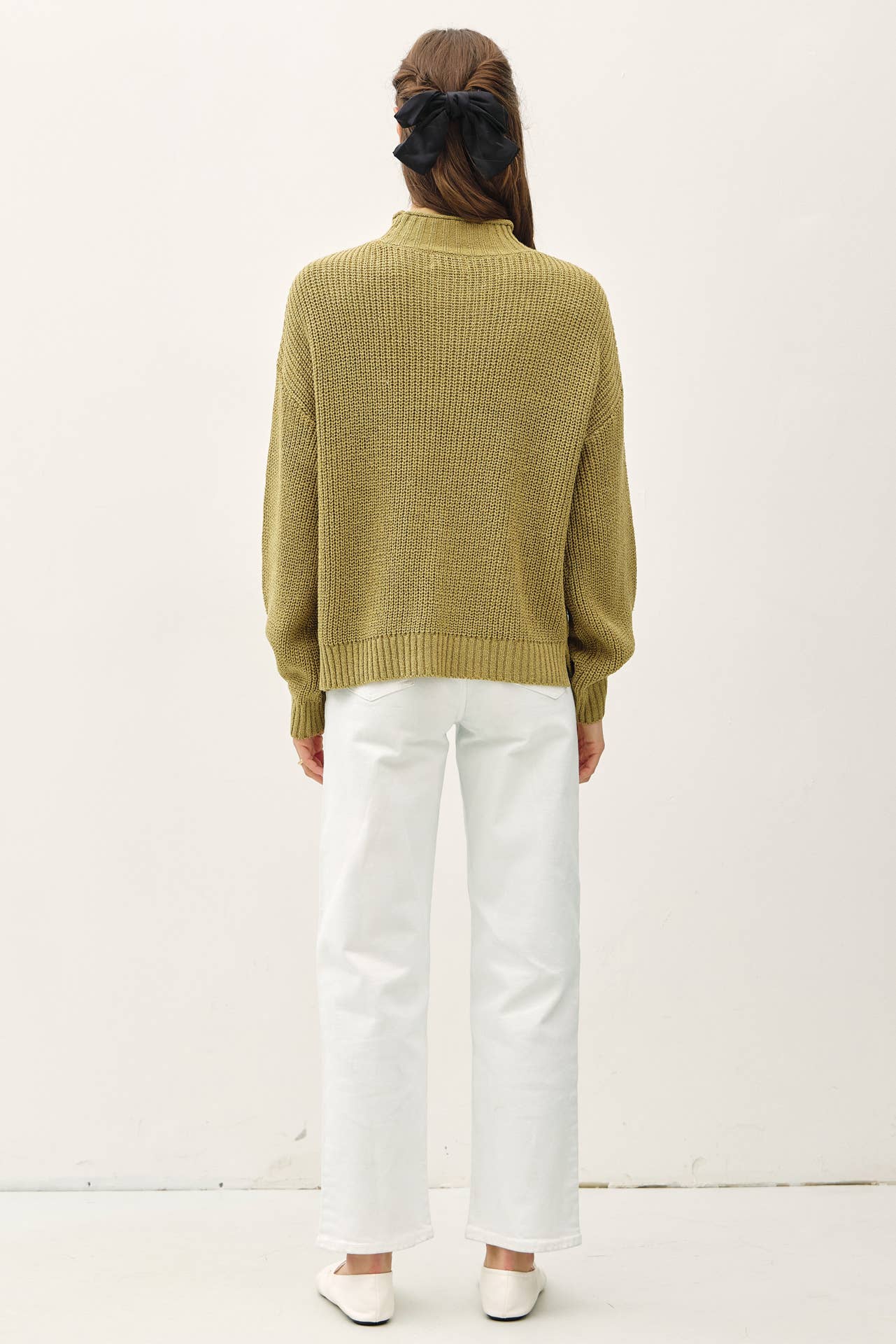Chunky Knit Mock Neck Sweater