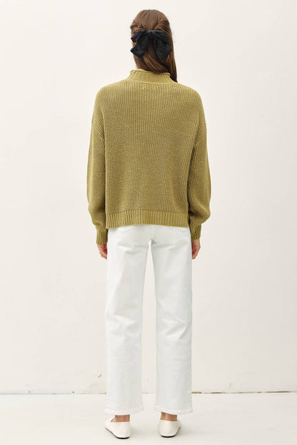 Chunky Knit Mock Neck Sweater