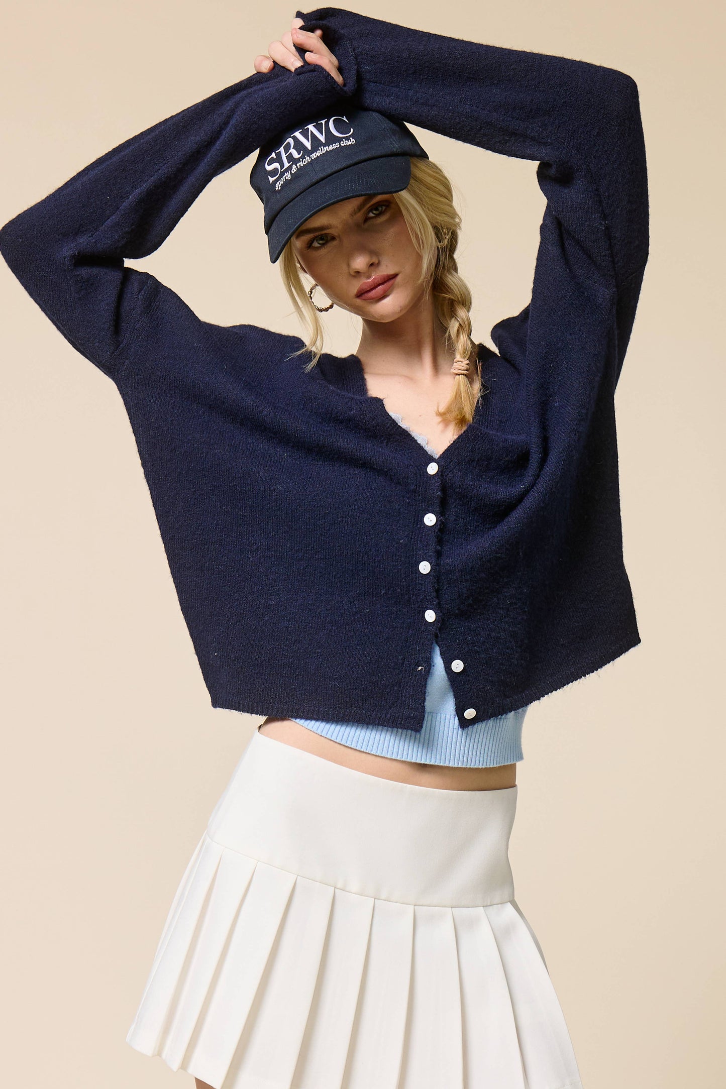Soft V Neck Button Up Cardigan