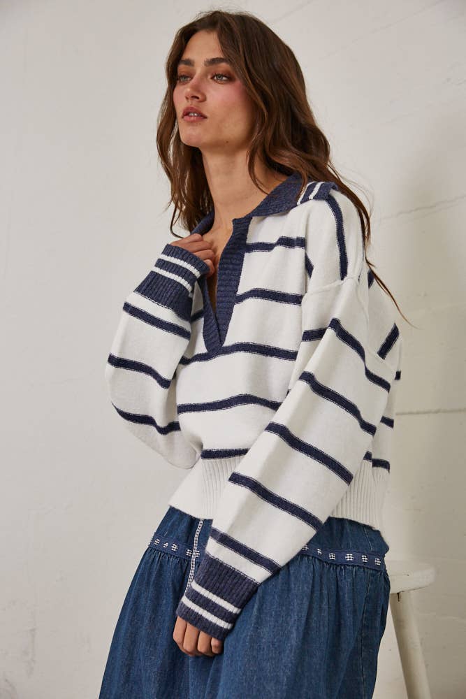 Taylor Contrast Collar Sweater