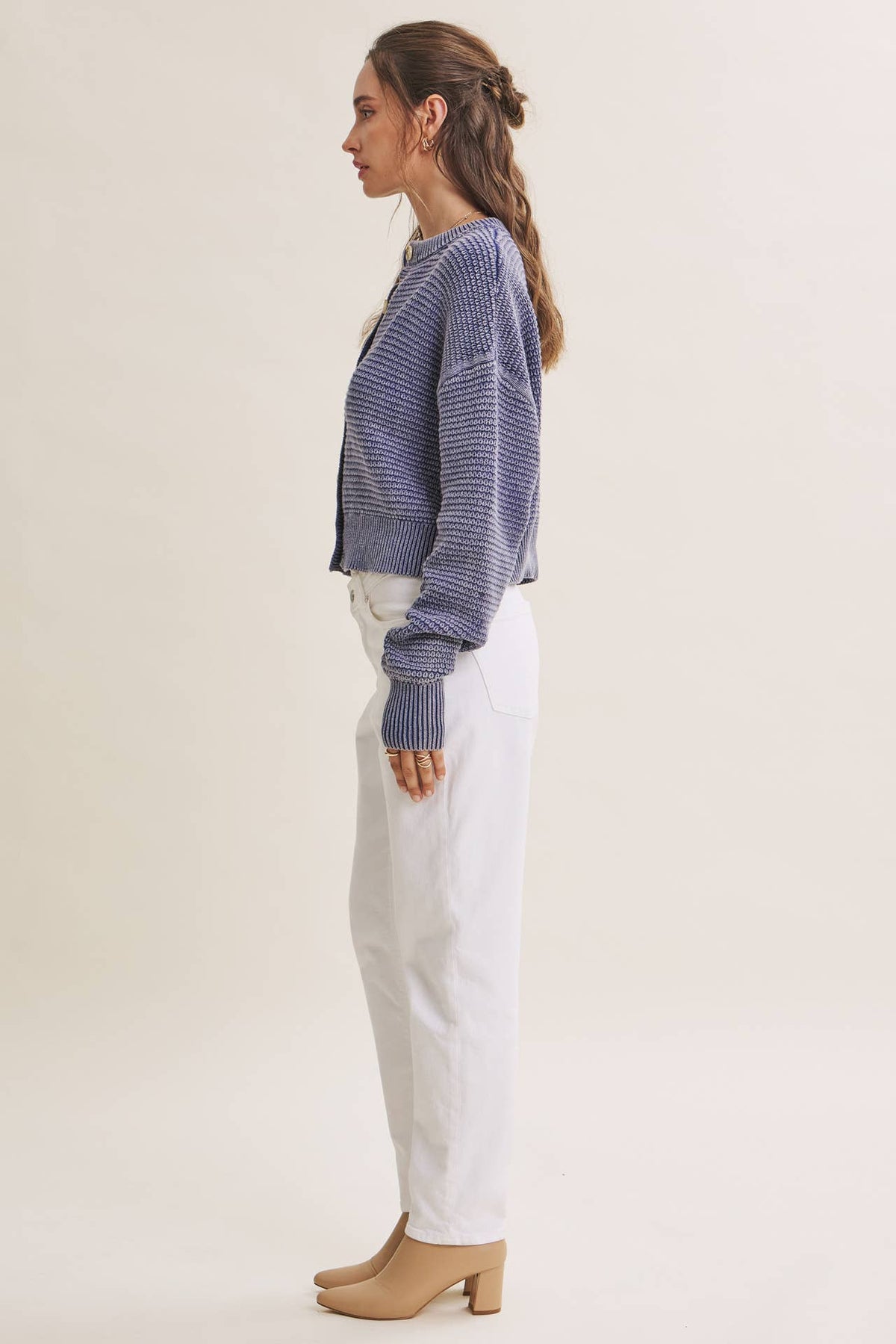 Mineral Waffle Cardigan
