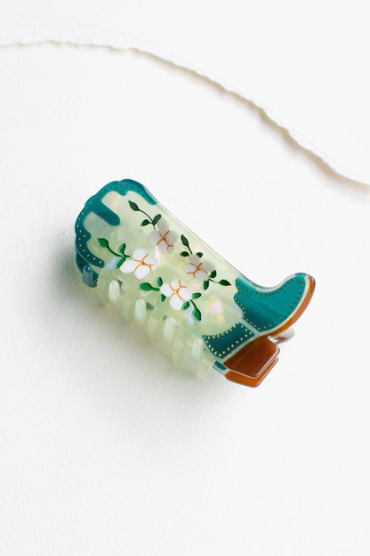 Magnolia Blossoms Western Boots Claw Clip