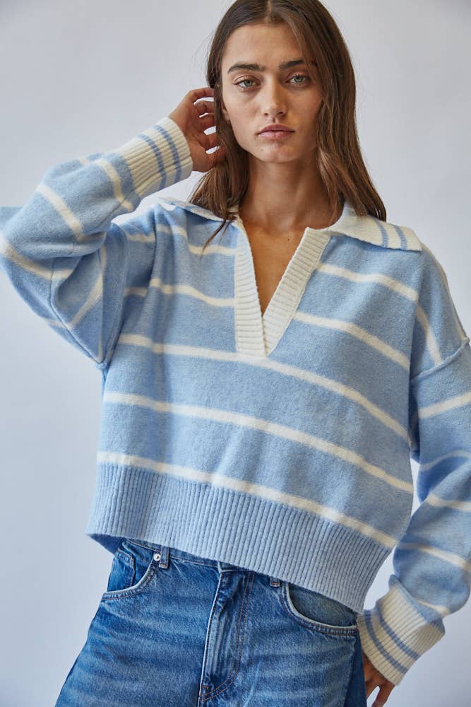 Taylor Contrast Collar Sweater