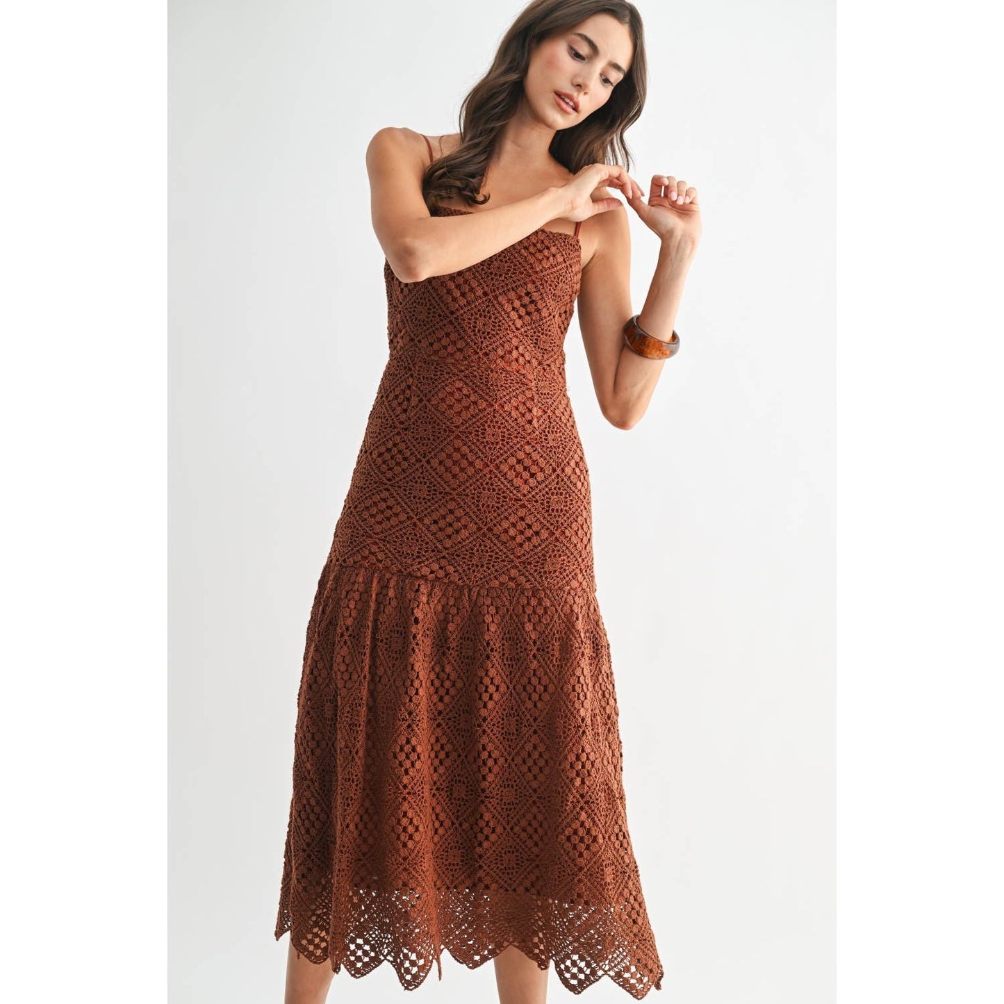 Handcrafted Crochet Midi Dress