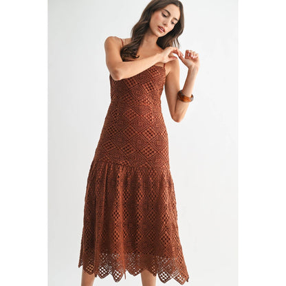 Handcrafted Crochet Midi Dress