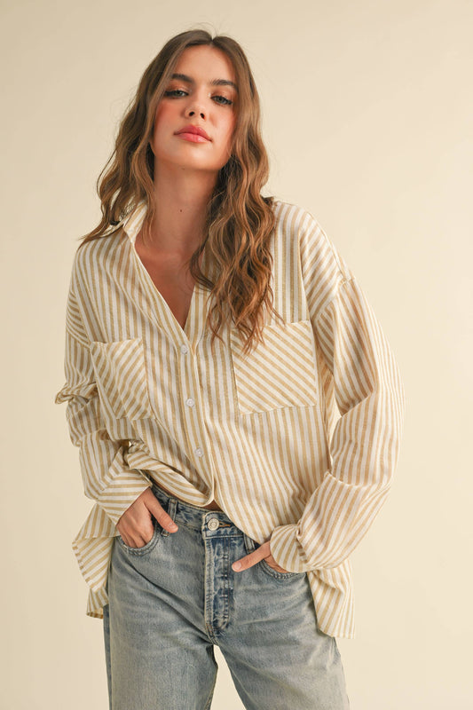 Laid-Back Luxe Stripe Shirt