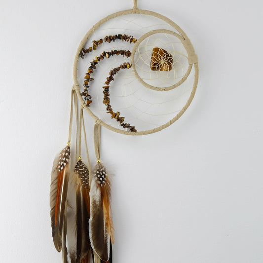 Energy Dream Catcher with Tiger's Eye Stones