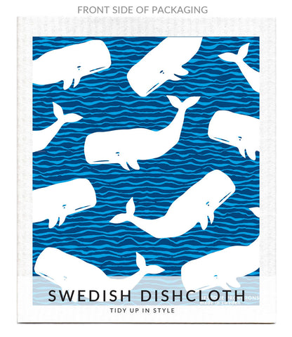 Whales Swedish Dishcloth