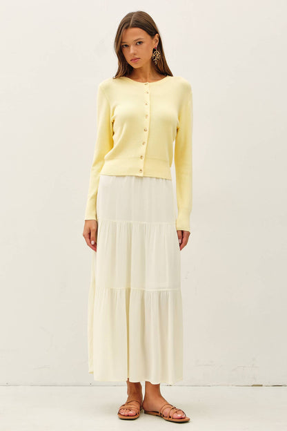 Smocked Waist Tiered Skirt