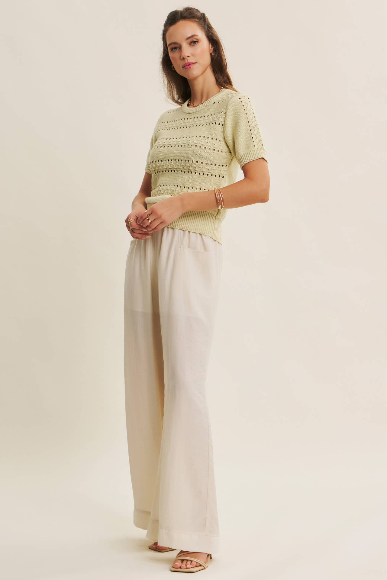Vintage Breeze Pointelle Sweater