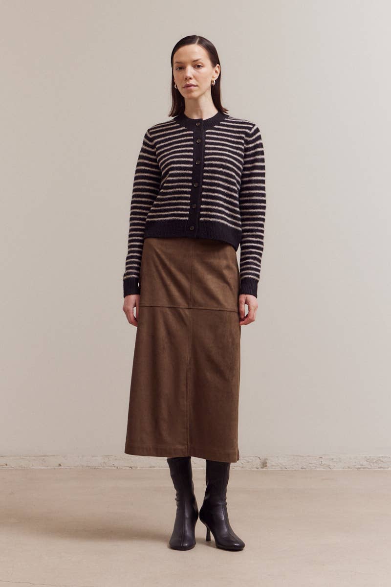 Essential Striped Button Up Cardi