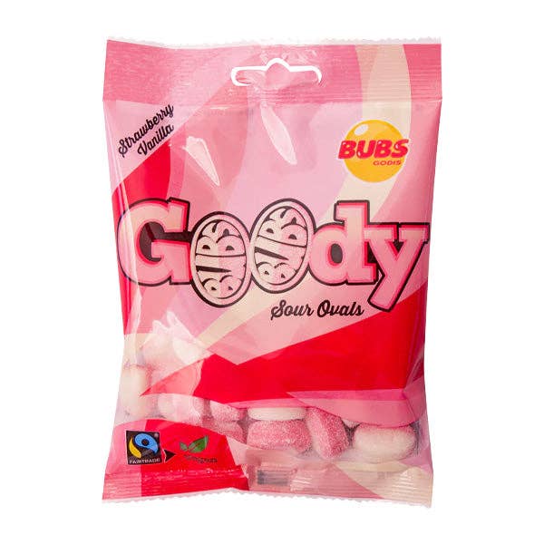 BUBS Sour Strawberry Vanilla Goody Ovals Candy