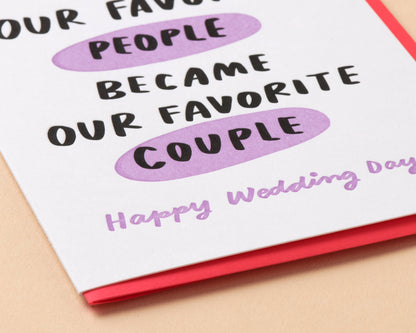 Letterpress Favorite Couple Card